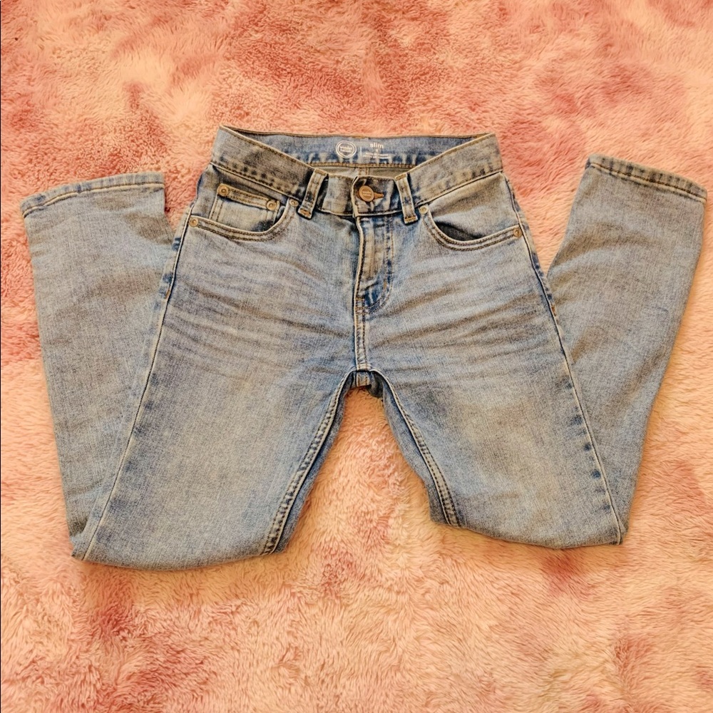 Boys Slim Skinny Jeans Like New Light Blue Denim